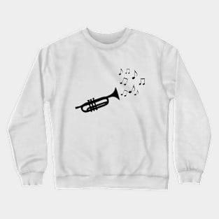 Harmonious Melodies: Trumpet and Musical Notes Crewneck Sweatshirt